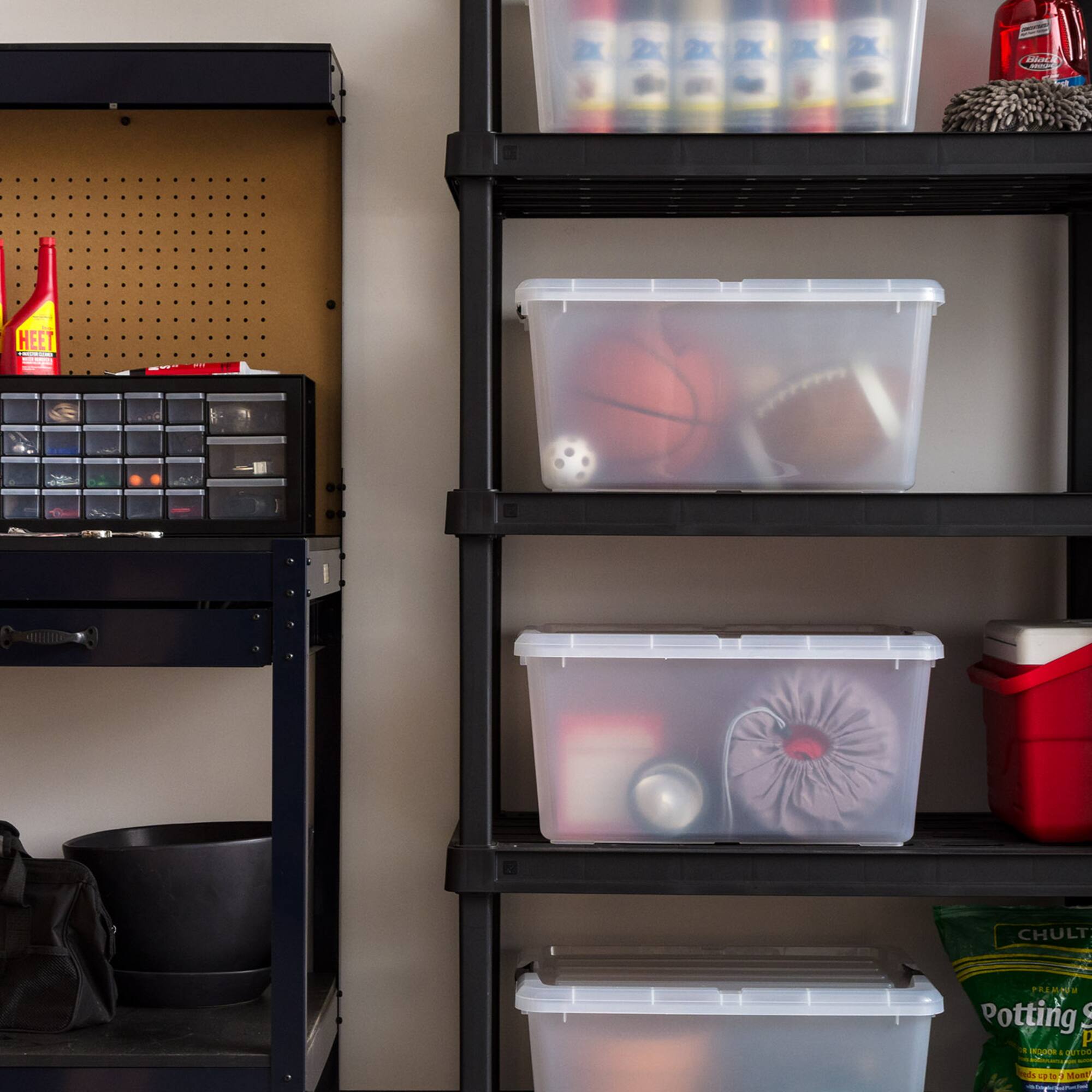 IRIS® 45qt. Clear Latching Storage Boxes, 4ct.